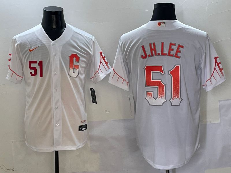 Men San Francisco Giants #51 J.H.Lee White Game Nike 2025 MLB Jersey style 3